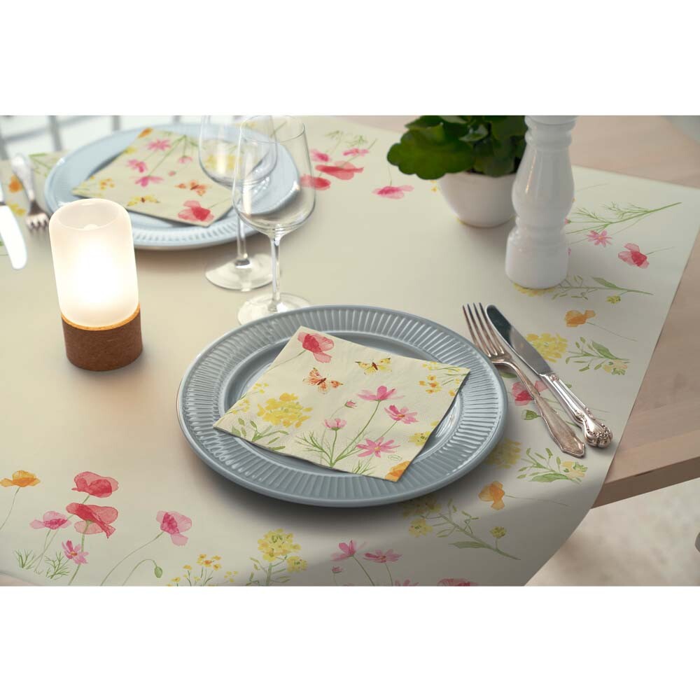 Duni Zelltuch-Servietten - 33 x 33 cm - 50er Pack - Frühling