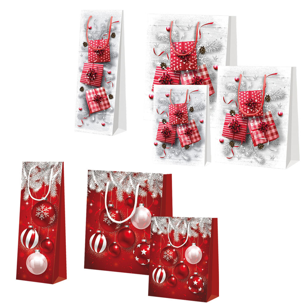 Geschenk-Tragetaschen matt Weihnachten