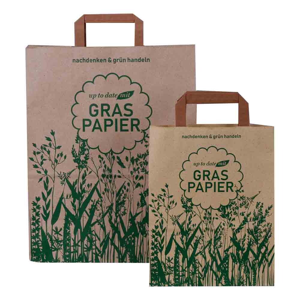 Papier-Tragetaschen aus Graspapier