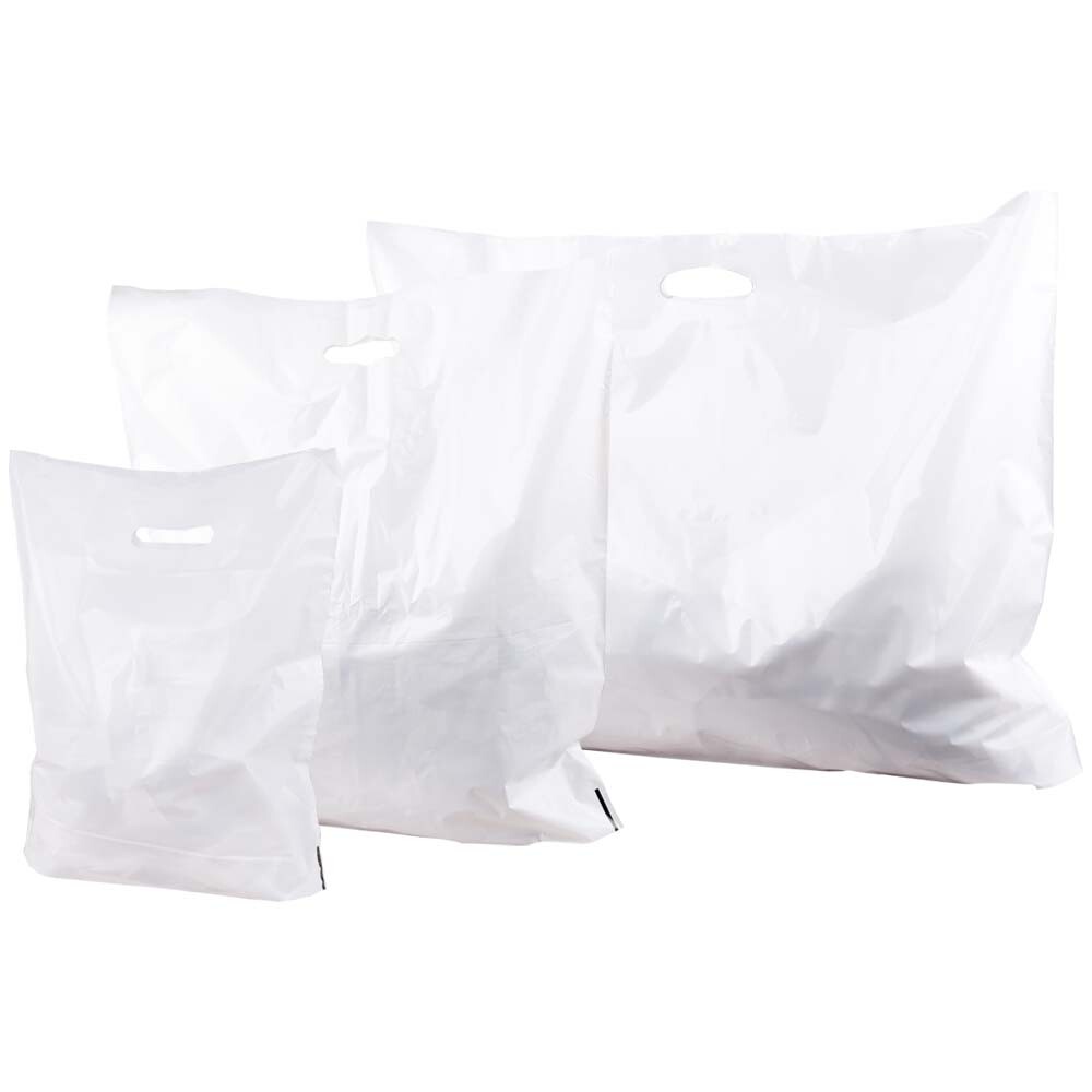 Tragetaschen LDPE mit Griffloch